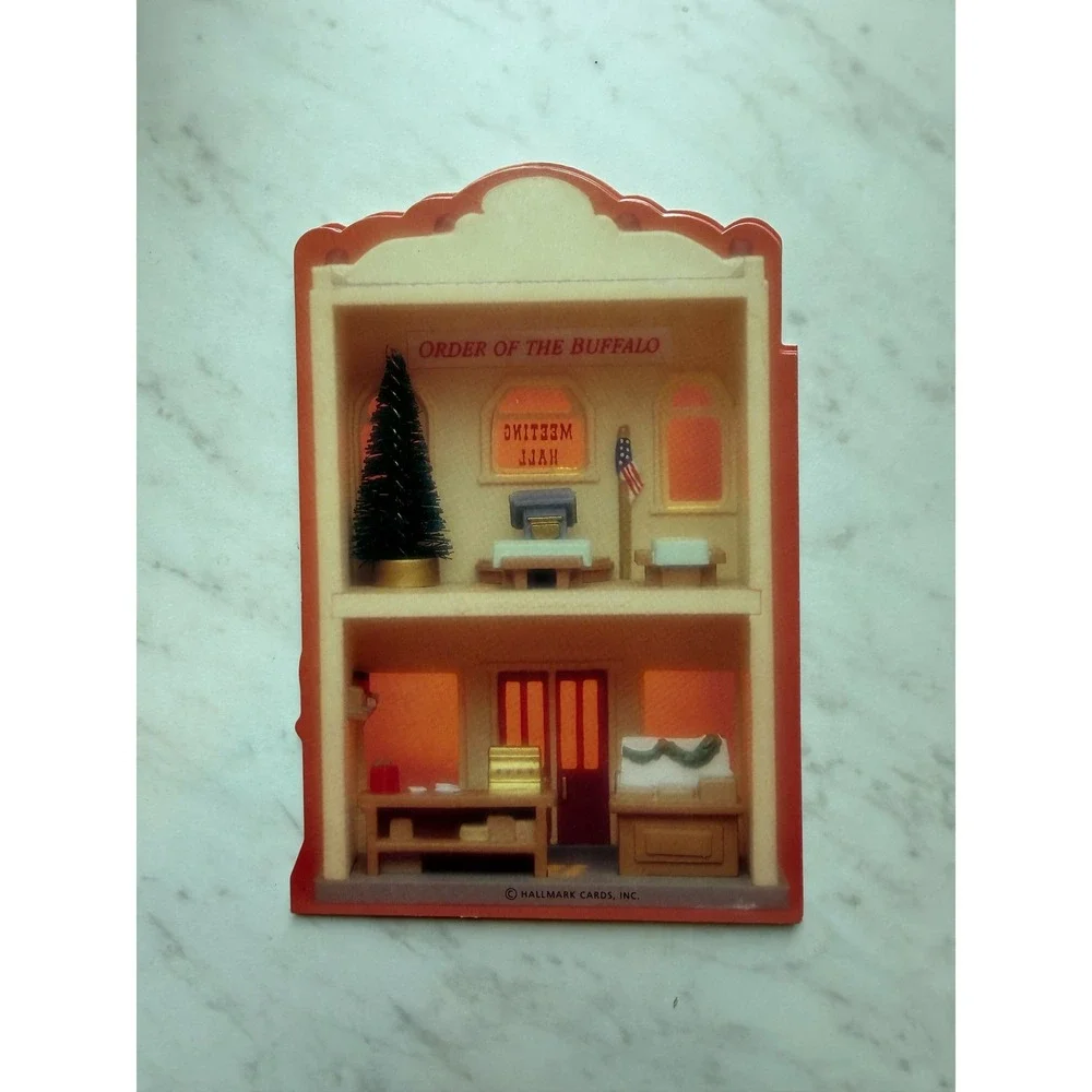 VTG Hallmark Hall Bros Cards Gifts Storefront Tin Partial Set Notecards Decor